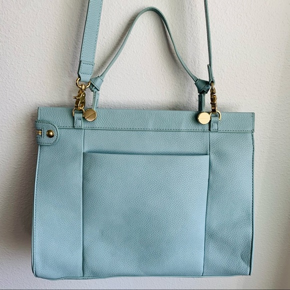 Foley + Corinna Satchel Crossbody Baby Blue Bag - Picture 15 of 16